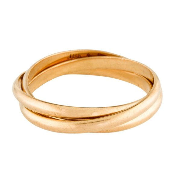 18K YELLOW GOLD ROLLING BAND RING